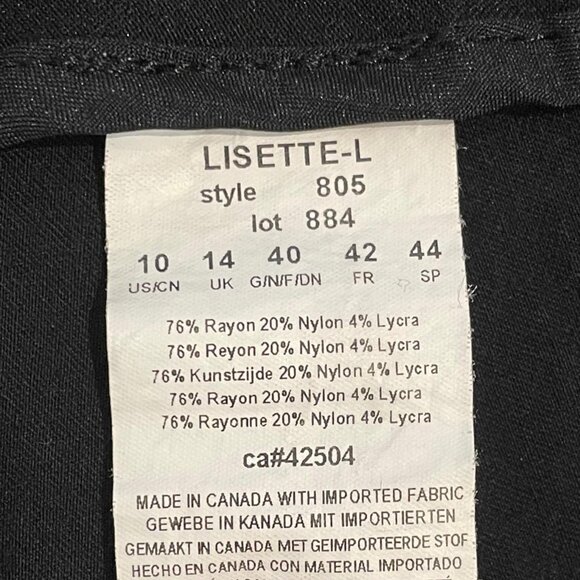 Lisette-L Black Straight Leg Pants - Picture 2 of 5